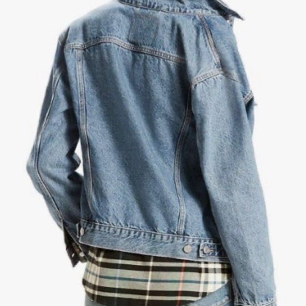 Levi Strauss Signature Standard Trucker  Jean Blue Denim Jacket Men's Size Lg. - Picture 11 of 11